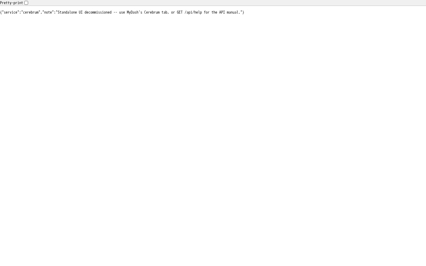 Cerebrum’s own status view